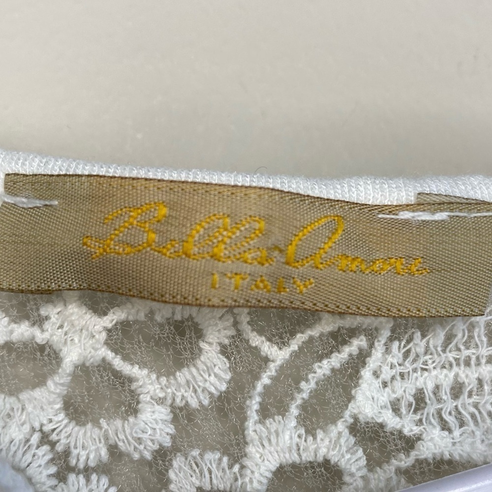 Bella Armore - Cream Silk Blend Boho Blouse - Size Medium - Picture 7 of 8